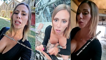 Littleangel84 - Je cache un cadeau dans un urbex, me gode et suce une queue