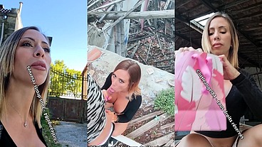 Littleangel84 - Je cache un cadeau dans un urbex, me gode et suce une queue