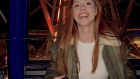 aphrodite on a first date on the ferris wheel - public blowjob pov - sex therapy