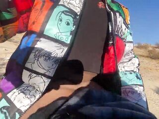 Petite ebony midget likes to bang in public