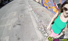Molly Jane spreads her legs and gets fucked for a couple of bucks