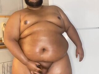 Thick Chub Jacks in Kitchen