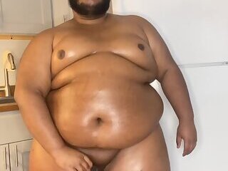 Thick Chub Jacks in Kitchen
