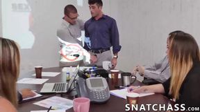 Sexy hunks with big dicks get it on at the office after work