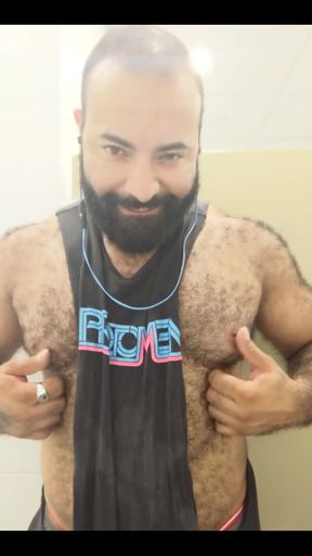 A Little Post Workout Nipple Play