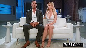 Four Muscular Black Men With Huge Fat Cocks Bang A Blonde Bride In Her Tight Pussy While Her Husband Is Sitting In The Cuck Chair As A Spectator