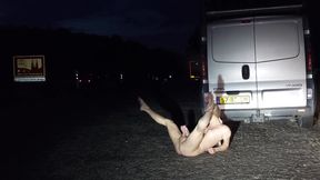 Flashing Cars at Night