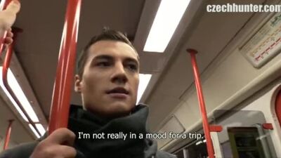 Czech Hunter takes a big cock in public & gives a steamy handjob in POV