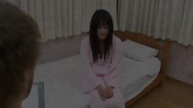 Japanese teen licked out then toyed roughly