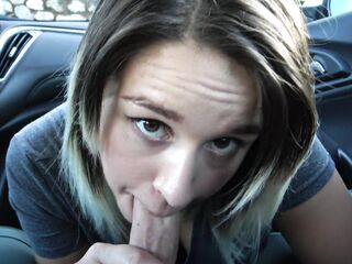 Public Fellatio in Car Parking Lot and that guy Cums in my Throat!!!