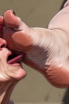 Old Granny Sucking Fat BBW Feet - Extremely Horny Foot Worship