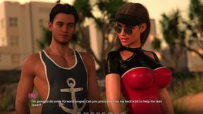 Dominos Beach 7 Zoe's Handjob, Slurp & Titjob Cum on Face