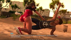 Dominos Beach 7 Zoe's Handjob, Slurp & Titjob Cum on Face