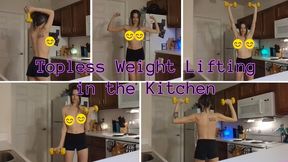 Topless Sage Eldritch Weight Lifting in the Kitchen SD