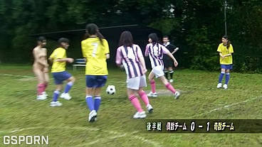Female Tokyo soccer team of sexies japaneses teens has hot sex training