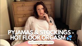 PJs & Stockings - Hot Masturbation On The Floor - HEAR Me Cum Series!