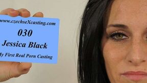 Jessica at her first porn casting