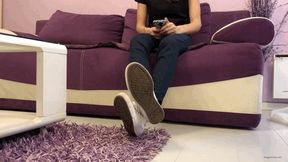 BIG FEET ON A TABLE IGNORING YOU - HD MOV