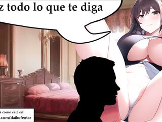 JOI futa, tu nueva ama tiene pene y quiere que se la chupes. En español.