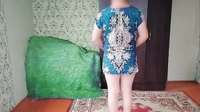 Lovely sissy wearing thigh-highs in soft morning light