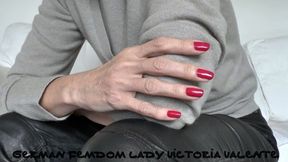Classic elegant red fingernails in the afternoon, Lady Victoria Valente