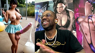Asian Transgender Girl Filling Up Balloons With Her Transgender Cum, AI Generated