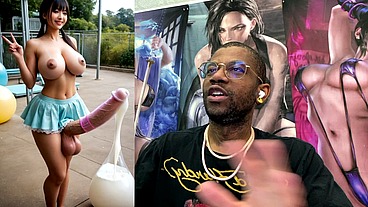 Asian Transgender Girl Filling Up Balloons With Her Transgender Cum, AI Generated