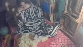 Under the blanket I kiss her and touch her