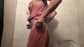 Crossdresser teasing