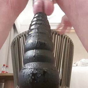 anal introducion of a 45-70-88 monster plug. second time the 88mm knot is going into. 20220216 - session 027