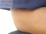 Detroit man pissing at a Smart bus stop in Warren Michigan