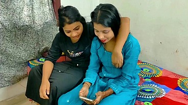 Best Threesome sex 2026:- Rajesh fucked his sister-in-law and wife on the same bed, enjoyed threesome sex together