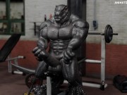 Dino Muscle Hyper Macro Growth Animation