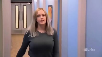 Hot Blonde Babe Says She Feel Uncomfortable About Her Breast Being That Big