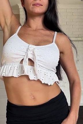 Stretch Test Trying on Tops, Belly &amp; Armpits Tease