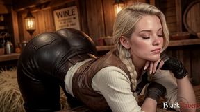 fucked a hot blonde working here in the stable [ai]