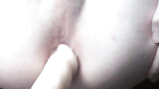 Lad Plumbs Himself with a Fuckfest Plaything Glazed in Jism