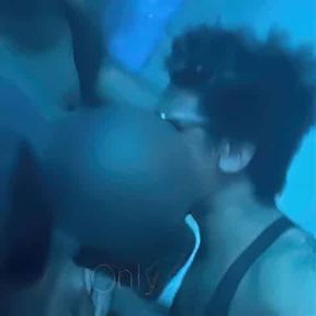 Black Sissy Femboy onlyfans model Ezra_kyle25 gets lifted and carried by Big Black BBC Muscle Hunk Bodybuilder in the bathroom