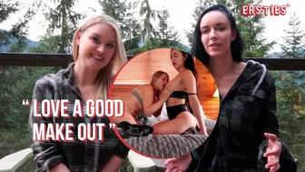 Alanna and Nicole lick pussies and scissor passionately in the cabin