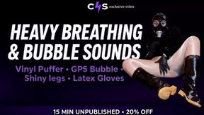 GP5 Bubble on the Bed: Vinyl Puffer, Shiny Flesh Pantyhose & Latex Gloves - 15 Min MOV