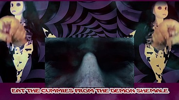 The Demon Shemale Mesmerizes you to wank and eat your cum cum BY GoddessLana