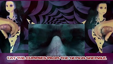 The Demon Shemale Mesmerizes you to wank and eat your cum cum BY GoddessLana