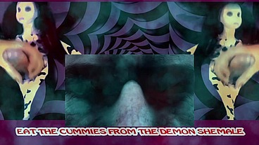 The Demon Shemale Mesmerizes you to wank and eat your cum cum BY GoddessLana