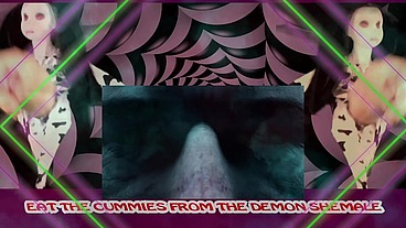 The Demon Shemale Mesmerizes you to wank and eat your cum cum BY GoddessLana