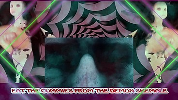The Demon Shemale Mesmerizes you to wank and eat your cum cum BY GoddessLana