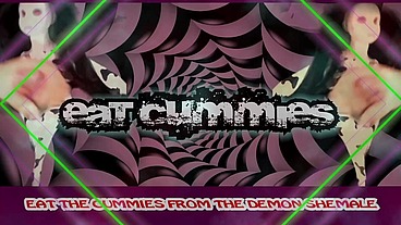 The Demon Shemale Mesmerizes you to wank and eat your cum cum BY GoddessLana