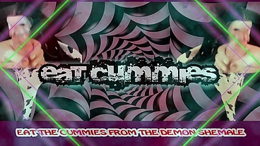 The Demon Shemale Mesmerizes you to wank and eat your cum cum BY GoddessLana