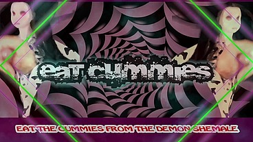 The Demon Shemale Mesmerizes you to wank and eat your cum cum BY GoddessLana