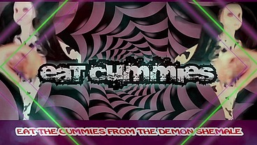 The Demon Shemale Mesmerizes you to wank and eat your cum cum BY GoddessLana