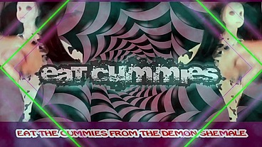 The Demon Shemale Mesmerizes you to wank and eat your cum cum BY GoddessLana